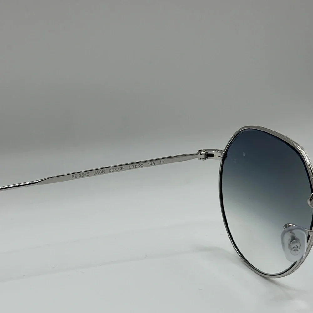 Ray-Ban Silver Frame Sunglasses with Blue Gradient Lenses RB 3565 (No Case)